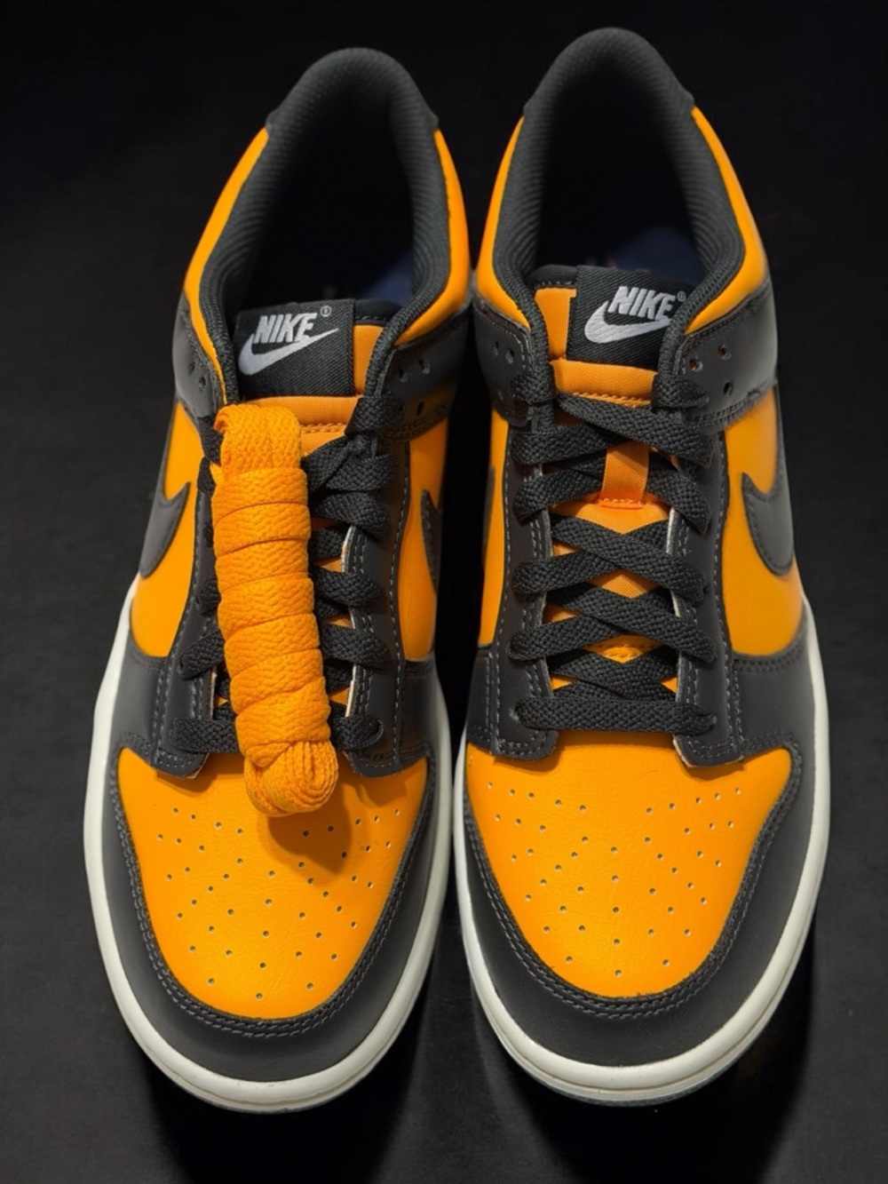 Nike Dunk Low GS Skater Aesthetic Y2K Streetwear Orange Black Back to School - Picture 3 of 9